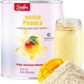 Mango Powder, Freeze Dried Mango Powder, 9.52OZ/270G, No Sugar Added, No Additives, for Beverages, Smoothies, Juices, Drinks, Baking