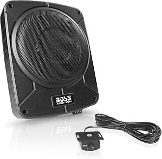 BOSS Audio BAB10 Amplified Car Subwoofer - 1200W Max Power, 10 Inch Subwoofer, Remote Control, Black, Minimalist Style, 3-Year Warranty