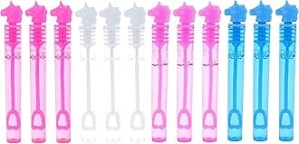Henbrandt 24 x Unicorn Party Bubble Tubes with Wand Children's 4ml Bubbles Loot Bag Fillers Summer Games for Boys and Girls Kids Party Bags