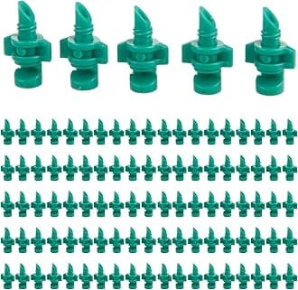 100PCS 180 Degree Misting Nozzle Irrigation, Sprinklers Sprayer for Garden Irrigation System, Micro Sprayer Refraction Automizing Drippers