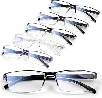 Gaoye 6 pack Executive Style Reading Glasses Men - Durable Readers with Blue Light Filtering - Comfortable Fit with TR90 Frames