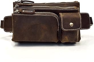 Genuine Leather Waist Bag, Fanny Pack Bum Belt Bag Crossbody Bag for Men