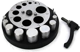 Very Large Disc Cutter 1/8" to 1 1/4" with 10 Punches in Rubber Base