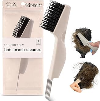 – Double Sided Hair Brush Cleaner Tool 2-in-1 Comb Cleaner - Travel Size Cleanser for Detangling Paddle Oval Hairbrushes or Combs - Salon Solution for Removing Dust from Cushion