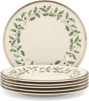Lenox Holiday Set of 6 Salad Plates - Ivory - 835218