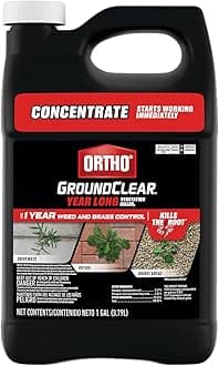 GroundClear Year Long Vegetation Killer1 - Concentrate, Visible Results in 3 Hours, Kills Weeds and Grasses to the Root When Used as Directed, Up to 1 Year of Weed and Grass Control, 1 gal.