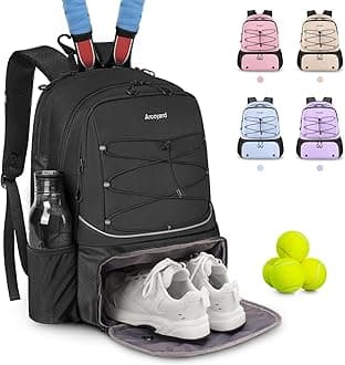Arcoyard Tennis Bag Holds 2 Rackets, Professional Tennis Bags for Women, Tennis Backpack with Ventilated Shoe Compartment