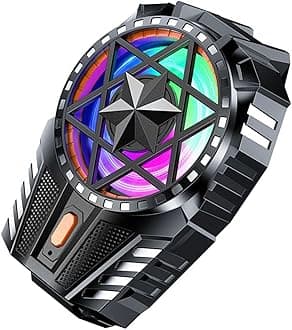 X112 Semiconductor Heat Sink 3 Gear Adjustable Phone Cooling Fan with Light & Back Clip Low Noise Cooling Heatsink