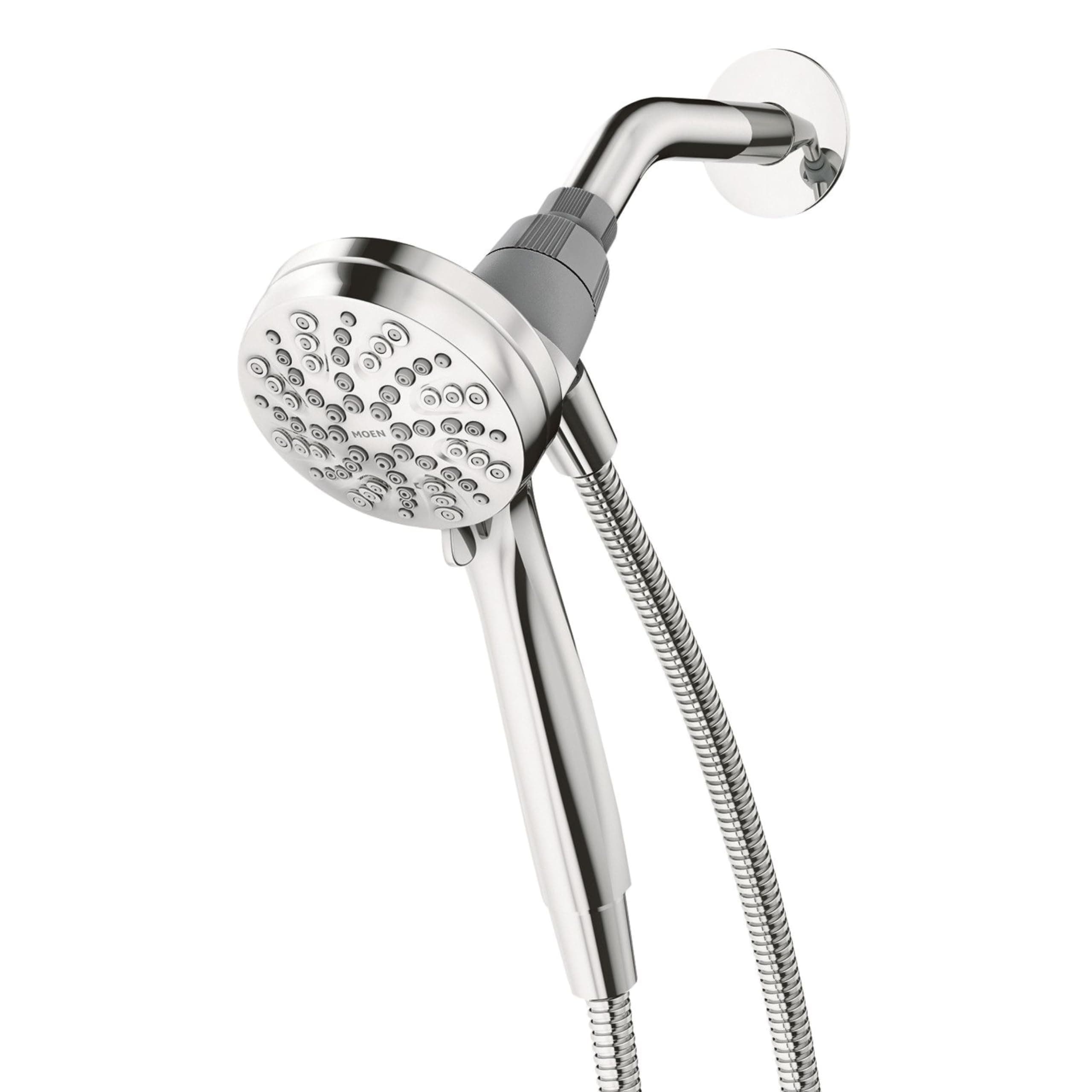 Moen Magnetix Six-Function Handheld Showerhead with Eco-Performance Magnetic Docking System, Chrome, 3.5" (26100EP)