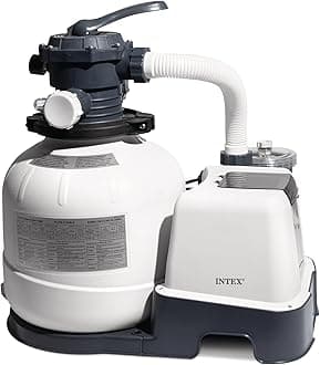 2,100 GPH Krystal Clear Sand Filter Pump and Saltwater Pool Chlorine System for Above Ground Pools, Pool Cleaner System with Automatic Timer