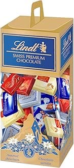 Lindt Swiss Premium Assorted Napolitans Dark Chocolate Finest Collection Of Swiss Chocolate Gift Box individually wrapped 350 grams