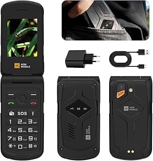 M10 Rugged Basic Flip Phone, 4G Feature Cell Phone, Simple Mobile Phones, Waterproof & Drop-Proof, Pocket-sized, SOS Button, Speed Dial, 98dB Speaker, Large Fonts & Big Buttons, Dual SIM, FM Radio