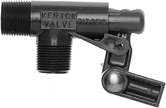 Kerick ValvePS75LS PVC Float Valve, Standard Mount, 16.5 gpm at 60 psi, 3/4" NPT Male