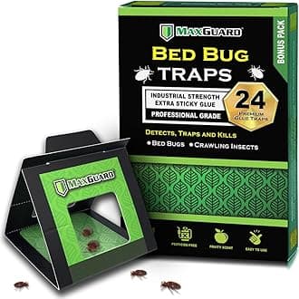 Bed BugTraps (24 Traps) Non-Toxic Beg Bug Detection Traps. Detects, Traps, and Kills Beg Bugs and Crawling Insects Such as Spiders, Crickets, Cockroaches and Ants