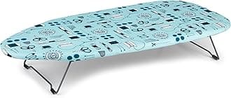 Beldray LA023735SEW Small Tabletop Ironing Board - 73 x31cm, Sewing Accessory Print, 100% Cotton Cover For Smooth Pressing, Foldable Legs, Lightweight For Travel, Easy Storage In Small Spaces