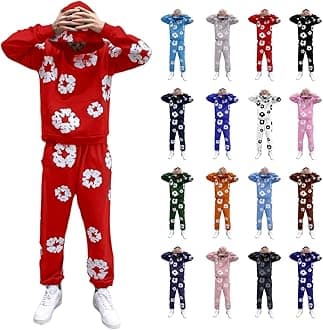 Tracksuit Men's Jogging Suit Hooded Tops & Trousers Set 2-Piece Tracksuit Sports Suit Streetwear Cotton Loose Leisure Suit Leisure Suit Y2K Hip Hop Pullover Jogging Bottoms Activewear Unisex