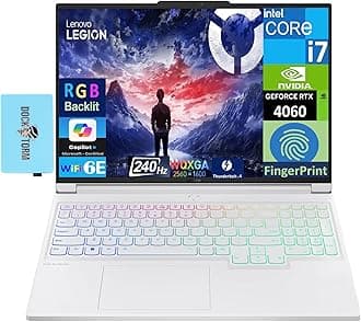 Lenovo Legion 7i Gaming Laptop 16.0" 240Hz IPS WQXGA Display (Intel i7-14700HX, GeForce RTX 4060 8GB, 32GB DDR5, 2x1TB SSD (2TB), RGB KB, Fingerprint, 2 TB 4, Win 11 Home) w/DKZ USB Port Expander