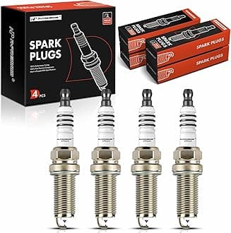 A-Premium Iridium & Platinum Spark Plugs Compatible with Jeep Wrangler 2018-2020, Cherokee2019-2020 & Dodge Hornet 2023 & Alfa Romeo Giulia 2017-2024, Stelvio 2018-2024, 2.0L, Pack of 4