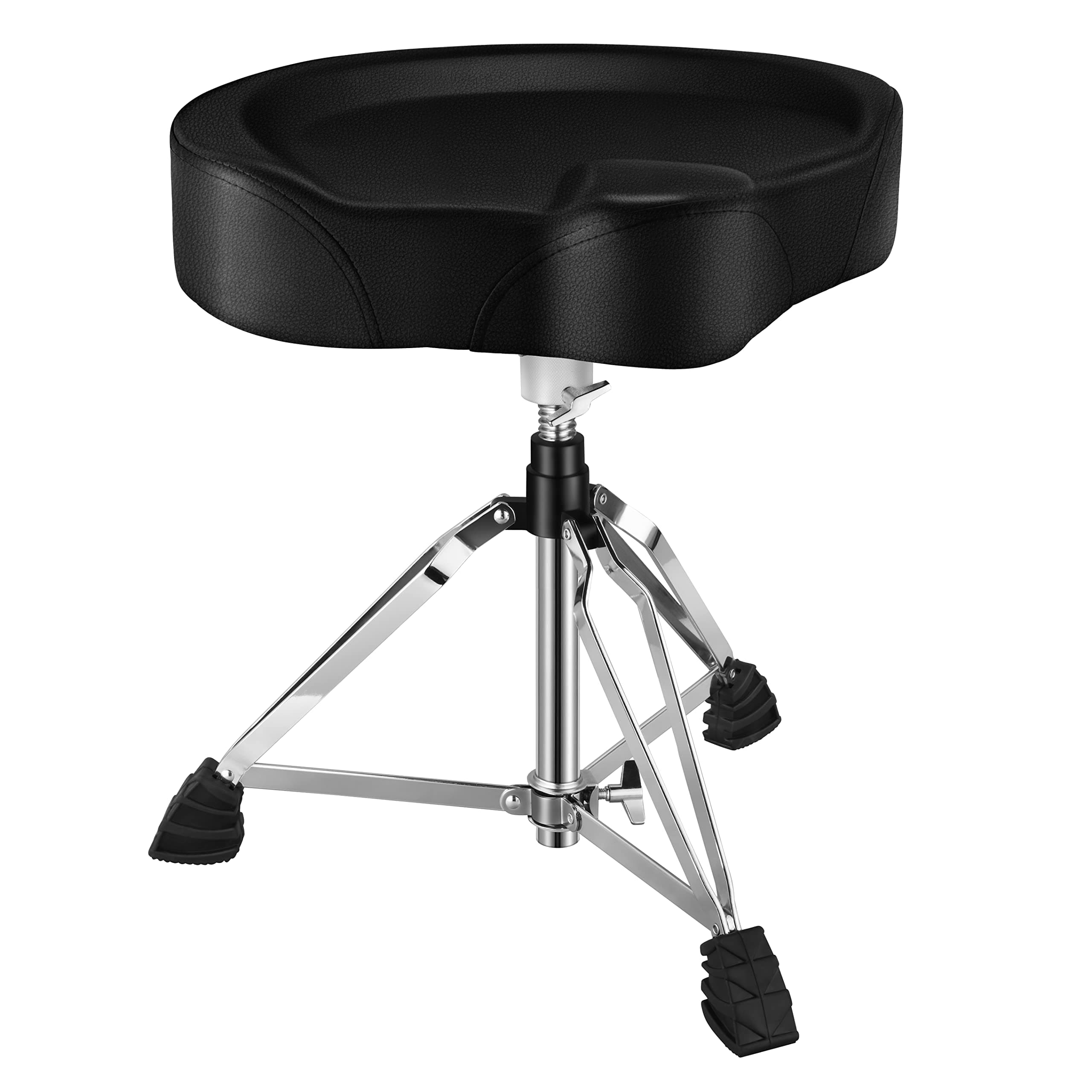 Donner Drum Stool Adjustable Drum Throne Padded Stool Motorcycle Style Drum Chair for Music Show