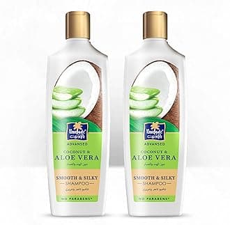 Advansed Smooth & Silky Shampoo with Aloe Vera & Coconut, Nourishes & Provides Shinier Hair, Repairs Damaged & Split Hair, 0% Harmful Chemicals, 340ml (Pack of 2)