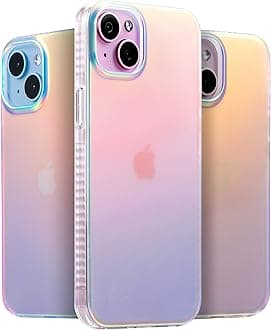 LONLI Hue - for iPhone 14 Case - Fluorescent Coloful Holographic Iridescent Phone Case - [360° Shock-Absorbent Bumper] - Cute, Unique and Aesthetic Phone Cover for Women and Girls