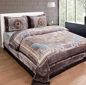 Modern Print King Size 2ply Super Soft Cloudy Blanket for Heavy Winter 5.4 kg with Fancy Bag Packing (Pack of 1) (Multi 9)