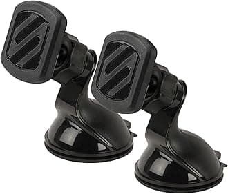 Scosche MAGWSM-2PXCES0 MagicMount Magnetic Suction Cup Phone Mount for Car Windshield/Dashboard, 360° Adjustable Magnet Head, Universal Phone Holder Compatible With iPhone, Samsung & More (Pack of 2)