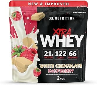 Whey Protein Powder | High Protein, Low Carbohydrates | 67 Servings, 2kg | Suitable for Vegetarians | Ideal for Muscle Building, Recovery Support (White Chocolate Raspberry)
