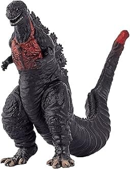- De-Lite Action Figures PVC Anime Movable Collectible Model Statue Toys (Legacy Shin God Monster Zilla - Black (Red Spine), 17Cm)