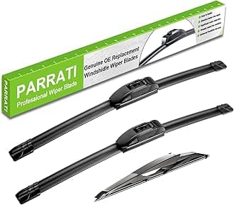 PARRATI® High Performance Premium All-Season Automotive Windshield Wipers with Rear Wiper Blades Replacement for 2007-2015 Lincoln MKX 2007-2014 Ford Edge,Easy to Install 26"+20"+14"(Set of 3)