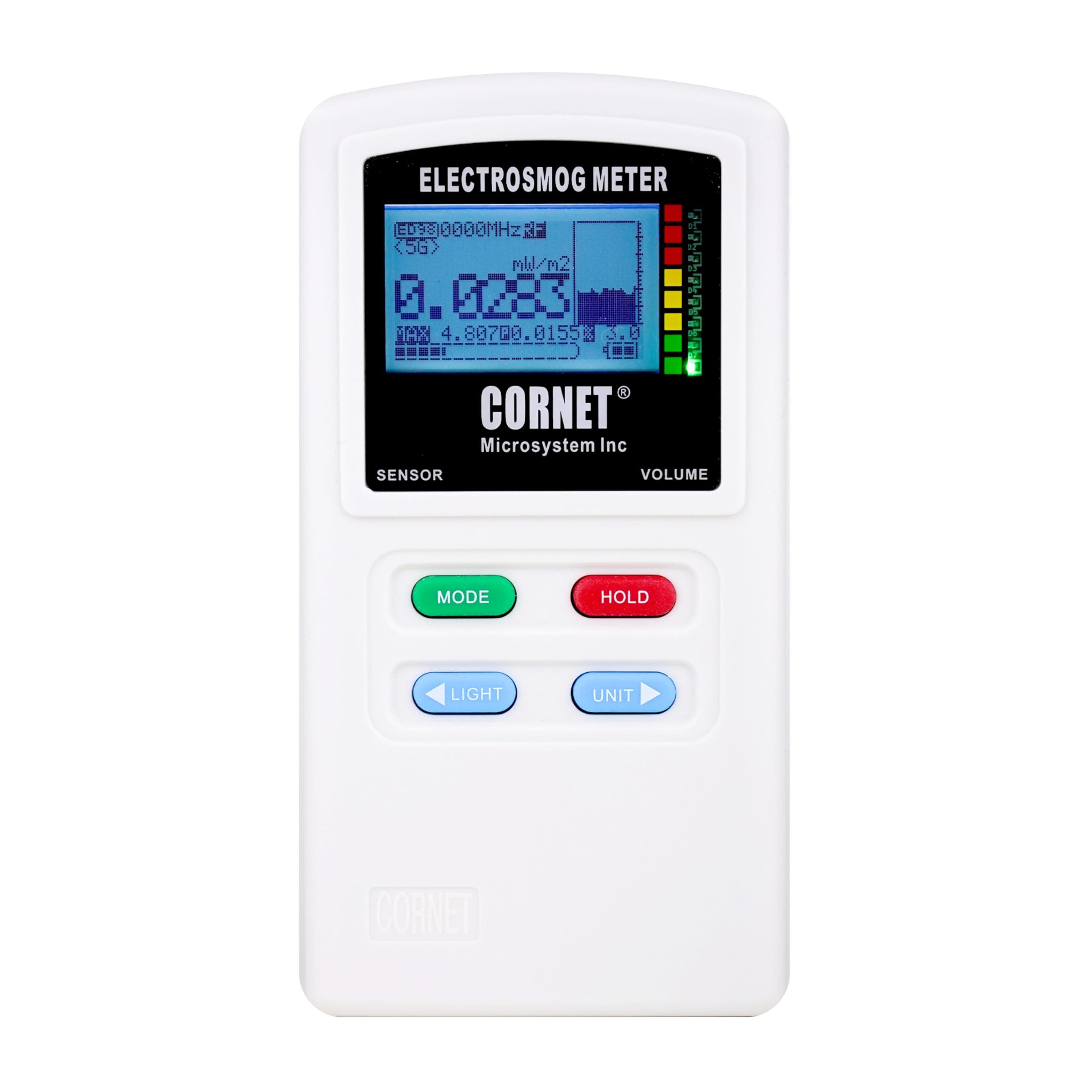 EMRSS Cornet ED98QPro5G Latest Version Quad-Mode Meter: RF/LF Electrosmog Field Strength Power Meter with Built-in Gauss Meter, Electric Field Meter and Light Flicker