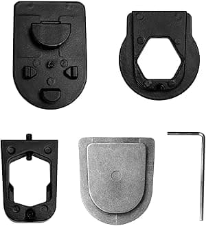 Master Tailgaters Rear View Mirror FOUR Metal Bracket Adapters with Universal Mirror Mounting Button Base | Compatible with Volkswagen, Audi, Dodge, Ford, Honda