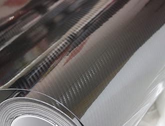 5D High Gloss Black Carbon Fiber Vinyl Car Vehicle Wrap Film (15FT x 5FT)