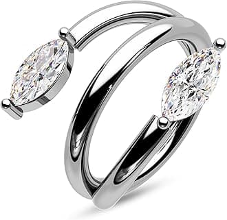 CM Crareesi Mania Star Helix Earrings 316L Surgical Steel Cartilage Earrings 16Gauge Helix Hoop Jewelry Double Helix Piercing Jewelry for Women