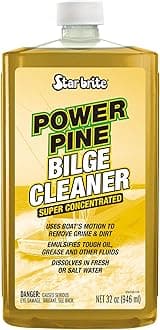 Star Brite Power Pine Bilge Cleaner Concentrate - Simple & Easy to Use - Pour in, Run Boat, Pump Out - Emulsifies Oil, Fuel & Leaves Bilge Clean with a Fresh Pine Scent