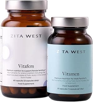 Zita West Couple Bundle - Vitafem & Vitamen Multivitamins - 60 Female Caps & 30 Male Caps (1 Month Supply)