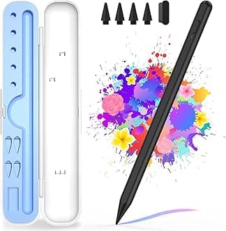 Stylus Pen for iPad 9th&10th Generation, 10Mins Fast Charge for Apple Pencil/iPad Pen, Compatible with iPad 10th/9th/8th/7th/6th Generation/Pro 11/12.9 inch/Air 5/4/3Gen/Mini 6/5 (Black)