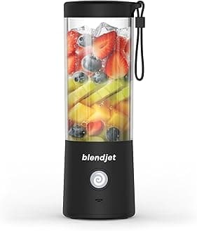 2 Portable Blender for Smoothies & Shakes - 16oz BlendJet Cordless Personal & Small Blender, USB-C Rechargeable & Self Cleaning - (Black)