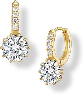 Chunky Gold Earrings for Women Knot Link Circle Statement Drop Dangle Classic Earrings Studs Trendy