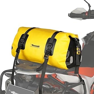 Rhinowalk Waterproof Duffle Dry Bag 20L Bike Bag Motorcycle Tail Bag Motor Travel Luggage for Camping, Boating, Cycling, Motorcycle-Yellow