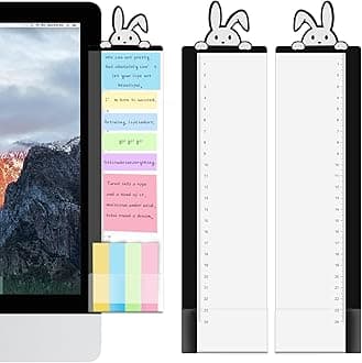 Office Desk Accessories 2pcs Multifunction Computer Monitor Memo Board - Transparent Computer Side Panel Memo Creative Monitor Side Panel Suitable for Office Home Desktop (Monitor Memo Board 5)