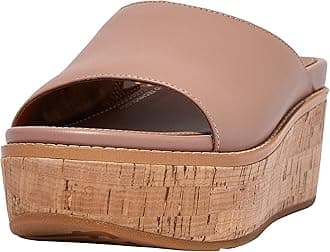 FitFlop Women's Eloise Cork-WRAP Leather Wedge Slides