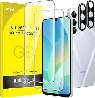 Screen Protector for Samsung Galaxy A16 5G / 4G 6.7-Inch with Camera Lens Protector, Tempered Glass Film, HD Clear, 2-Pack Each
