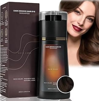 Dark Brown Polar Hair Dye Shampoo,Colour Shampoo to Cover Grey Hair,Hair Care Instant Dye Shampoo,Long Lasting Hair Color Shampoo for Grey Hair,Hair Color for Women,Anti Grey Shampoo(Dark Brown)