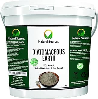 Diatomaceous Earth Pest Control Grade 1kg UK - Free Ebook Included - Diatomaceous-Earth Powder for Chickens, Pets, Carpets, Home