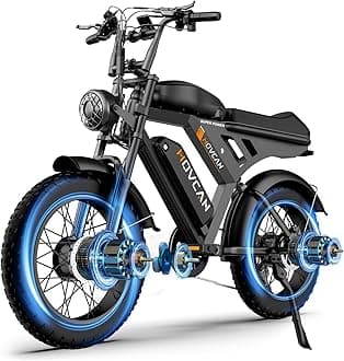 MOVCAN V30 Series Electric Bike for Adults 3000W/1500W/1000W Motor 20" Fat Tire Ebike,37.5MPH/32MPH/28MPH 120/70 Miles,48V 40Ah/31.2/15.6 AH Battery Hydraulic Disc Brake Electric Motorcycle Bike