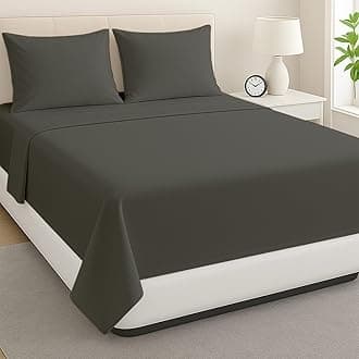 Dark Grey Solid King Size Waterbed Sheet set 12" drop