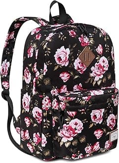 KasgoSchool Backpack, Lightweight Water-Resistant Rucksack Large Capacity Backpack for Men Women Teenagers Casual Daypack Travel Work Hiking