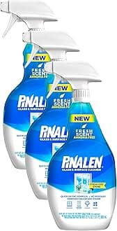 PINALEN Multisurface Window Glass Cleaner Spray - Counter, Mirror, Shower Door, And Auto Glass Cleaner With Trigger Spray Handle, Ammonia-Free Fresh Scent - (22 oz) (2750) (Pack of 3)
