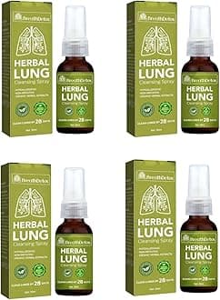BreathDetox Herbal Lung Cleansing Spray, Herbal Lung Cleanse Spray, Natural Respiratory Cleanse & Breathe Spray, Lung Exerciser For Healthier And Cleaner Lungs (4 Pcs)